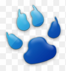Blue Dog Paw - Soft png