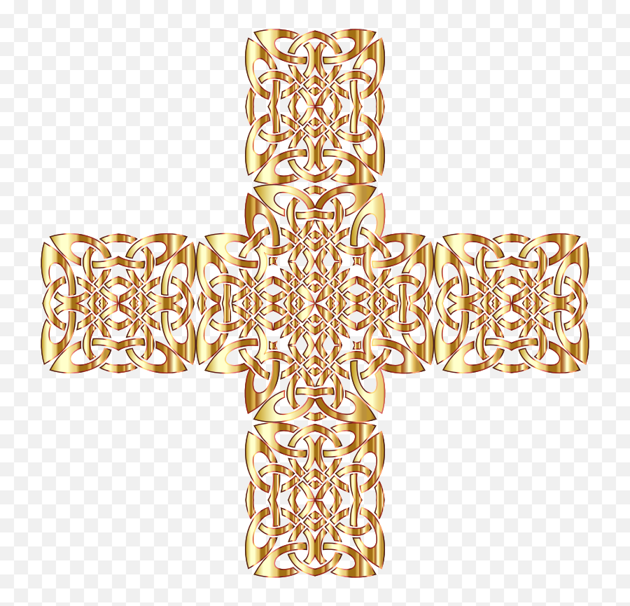Download Free Png Golden Celtic Knot Cross 3 Without - Gold Celtic Knot Png,Celtic Knot Transparent Background