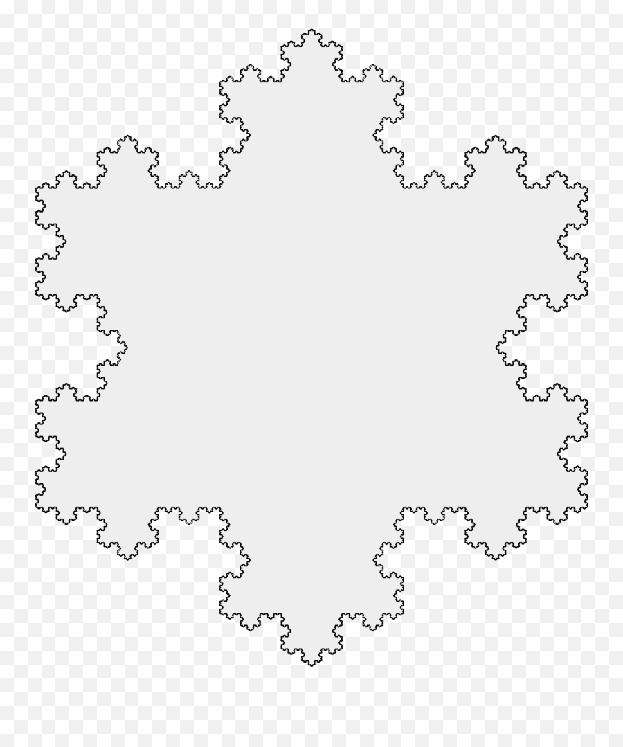 Fractals - Koch Snowflake With 3 Iterations Png,Fractal Png