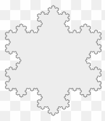 Fractals - Koch Snowflake With 3 Iterations Png,Fractal Png