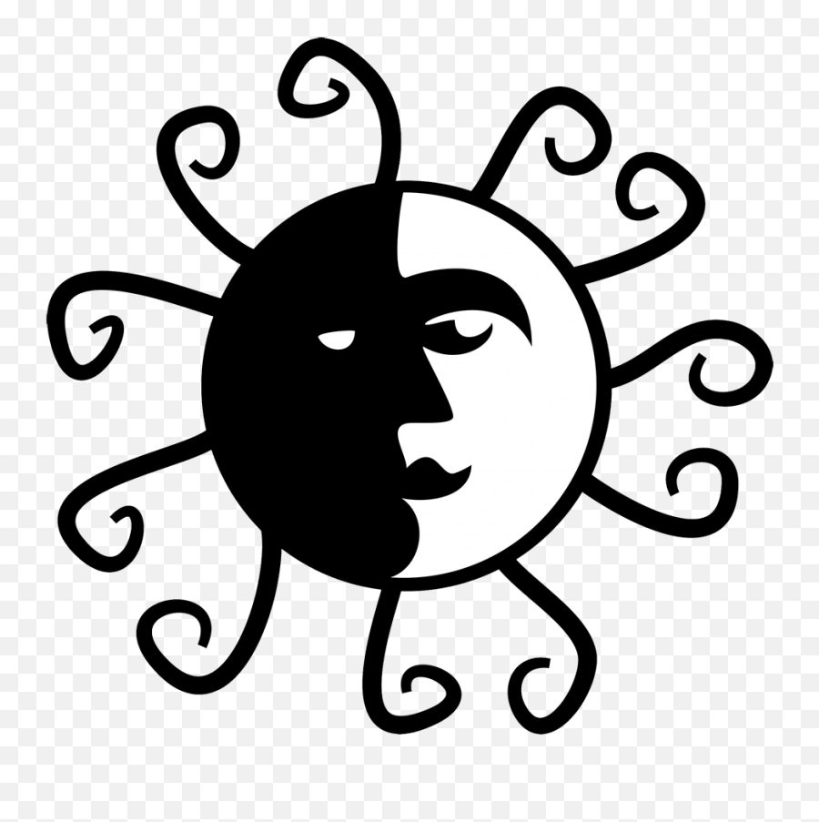 Sun Clipart - Simple Black And White Art Png,Sun Clipart Png
