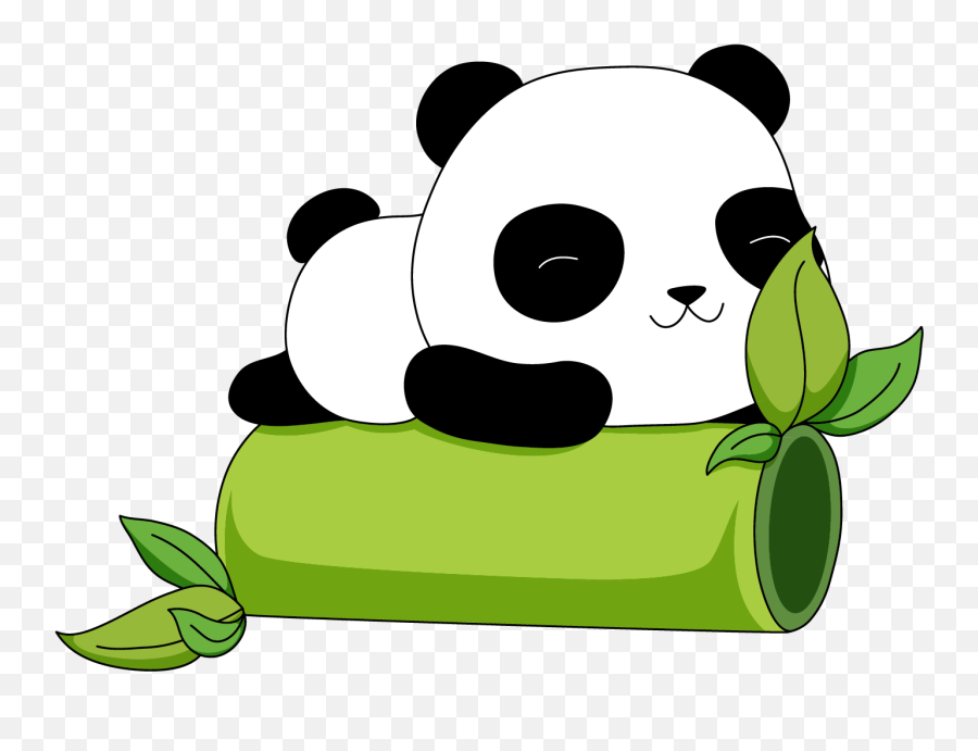 Baby Panda Bear Sleeping - Cartoon Panda In Bamboo Tree Png,Cute Panda Icon  - free transparent png images 