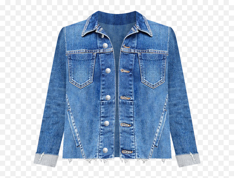 Janelle Slim - Fit Raw Denim Jacket Patch Pocket Png,Eileen Fisher Icon Coat
