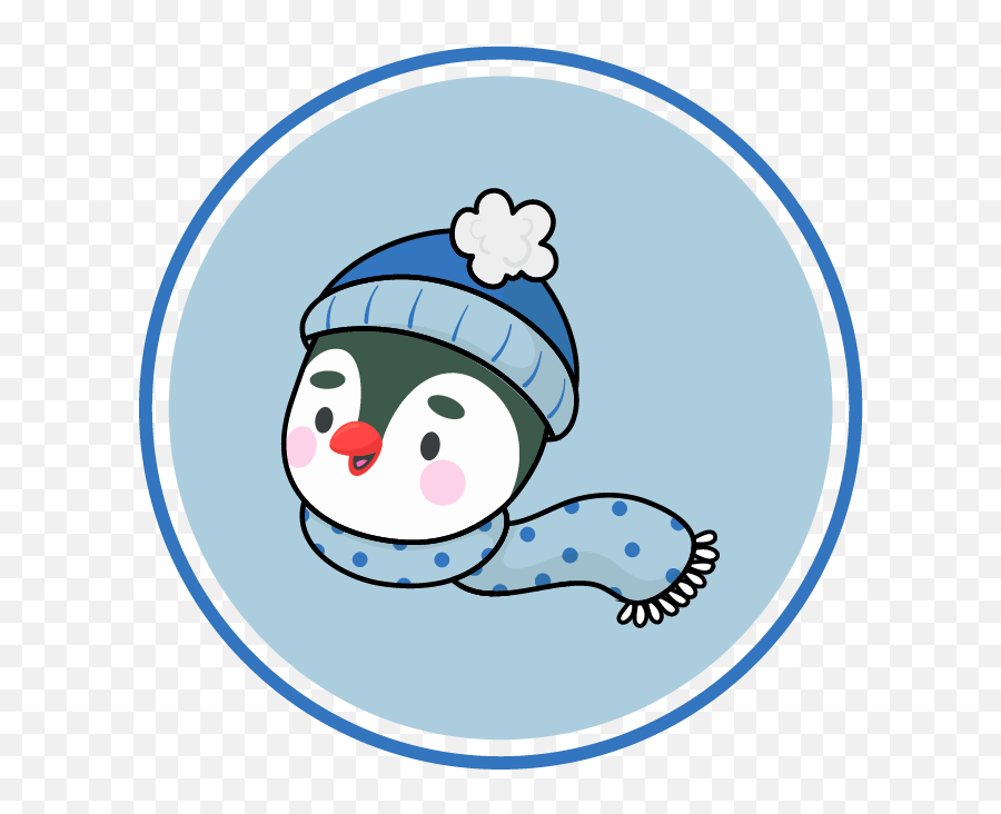 Christmas Icon Penguin Scarf Blue Red Graphic By - Fictional Character Png,Cute Penguin Icon