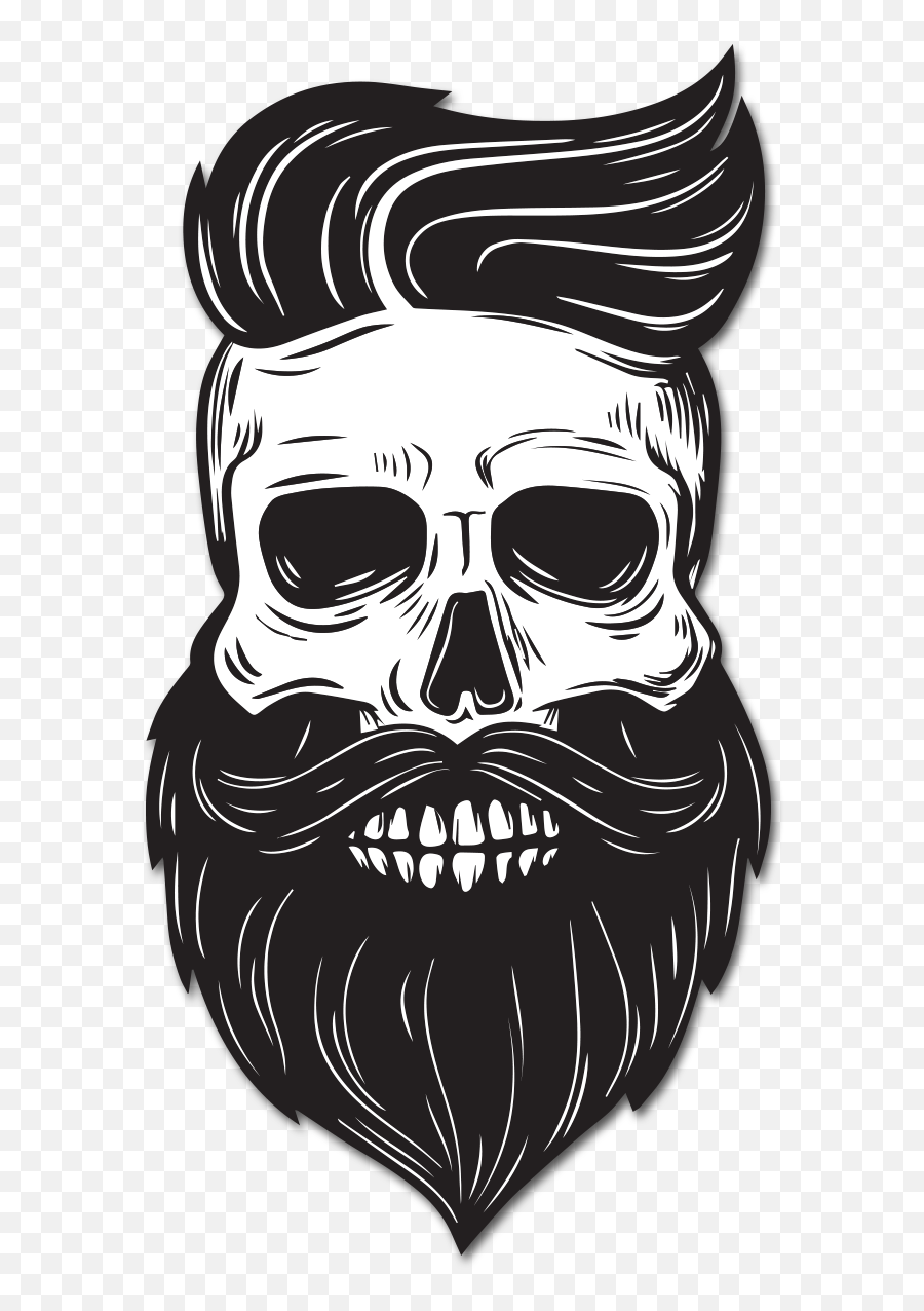 Download Premium Beard Oil Skull - Skull Beard Png Png Image Skull Beard Oil Logo,Beard Png