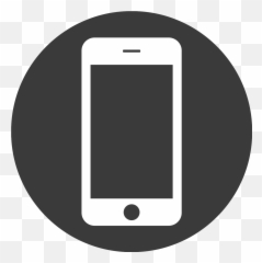 Download Hd Telephone - Cell Phone Icon Circle Png Portrait Of A Man
