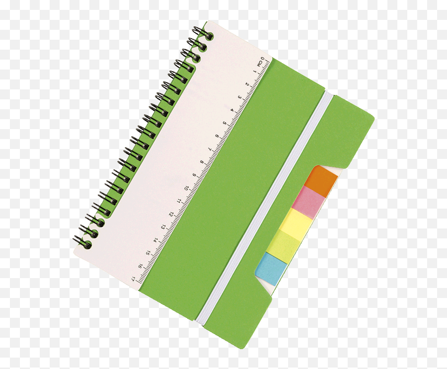A5 Notebook With Sticky Notes And Ruler Brandco Enterprises - Notebook Png,Transparent Sticky Notes