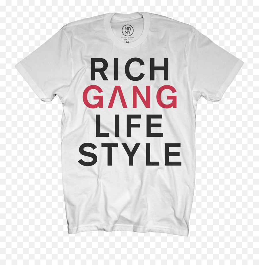 Cash Money Rich Gang Life Style White Tshirt Active Shirt Png T - shirt Png