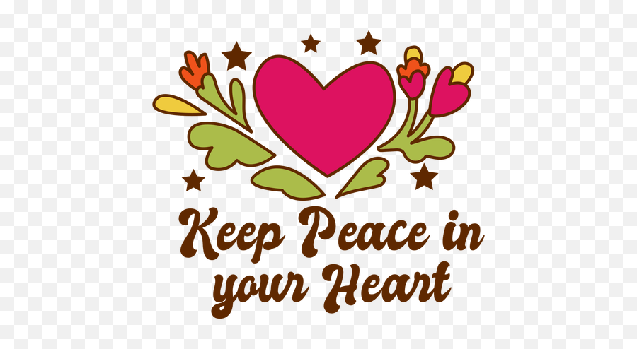 Keep Peace In Your Heart Badge Transparent Png U0026 Svg Vector - Girly,Icon Girl We Heart
