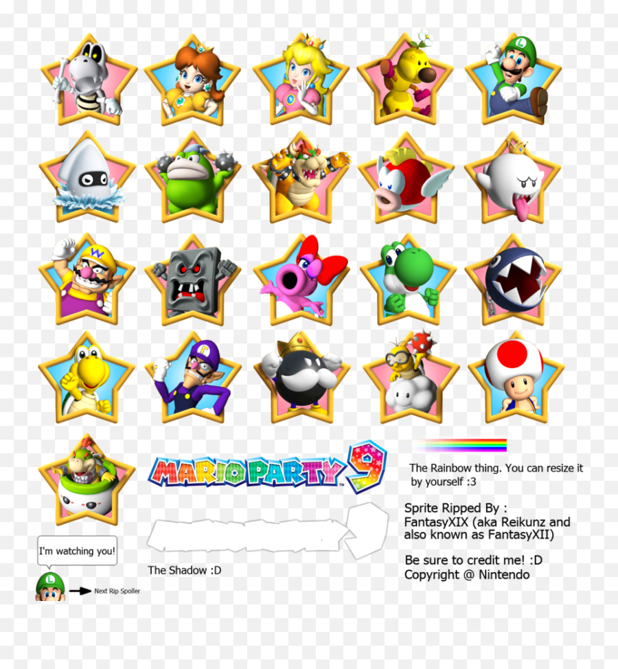 Princess Peach Clipart Mario Party 9 - Mario Party Full Png,Waluigi Icon