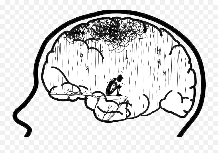Depression Clipart Clip Art - Easy Drawing Of A Brain Png,Art Clipart Png