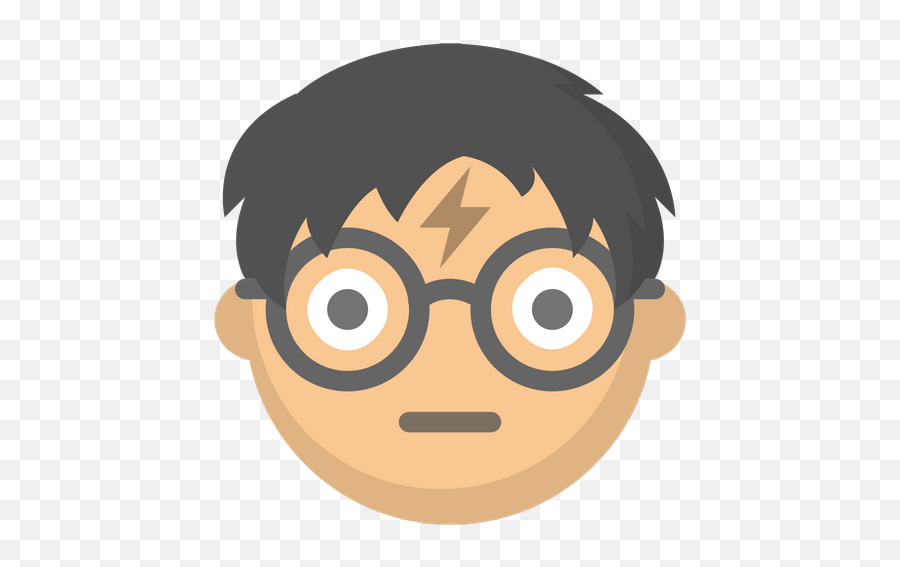 Harry Potter Icon Of Flat Style - Harry Potter Face Animated Png,Harry Potter Glasses Transparent