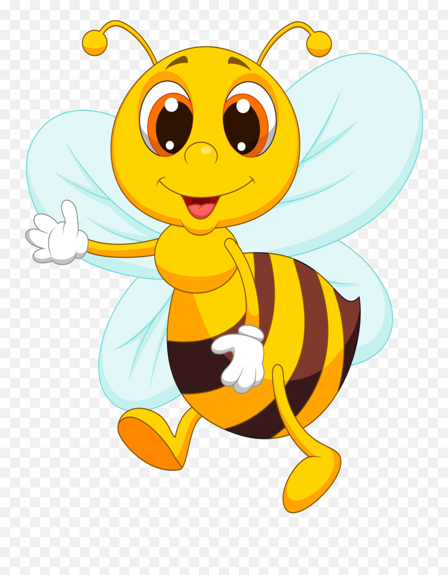 Bee Cartoon Transparent Png Clipart - Bee Cartoon Png,Cartoon Bee Png