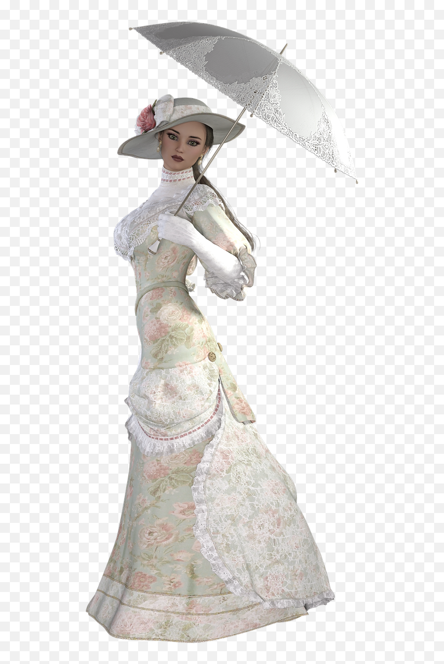 Woman Png Female Character 3d - Woman In Victorian Dress Png,Costume Png