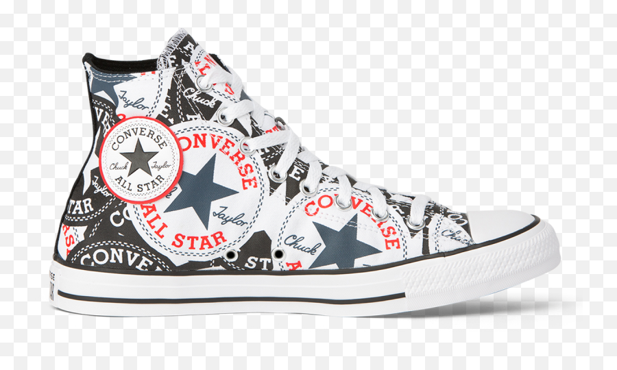 Chuck Taylor All Star Logo Graphic High Top Black Multi White Png