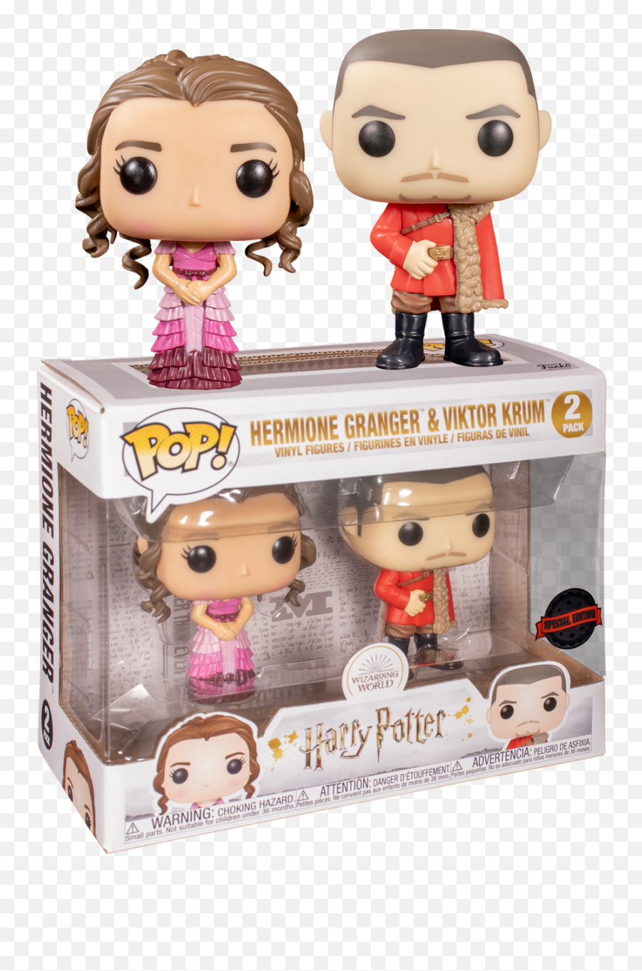 Harry Potter - Hermione Granger U0026 Viktor Krum Yule Pop Vinyl Figure 2pack Hermione Funko Pop Harry Potter Png,Hermione Granger Png