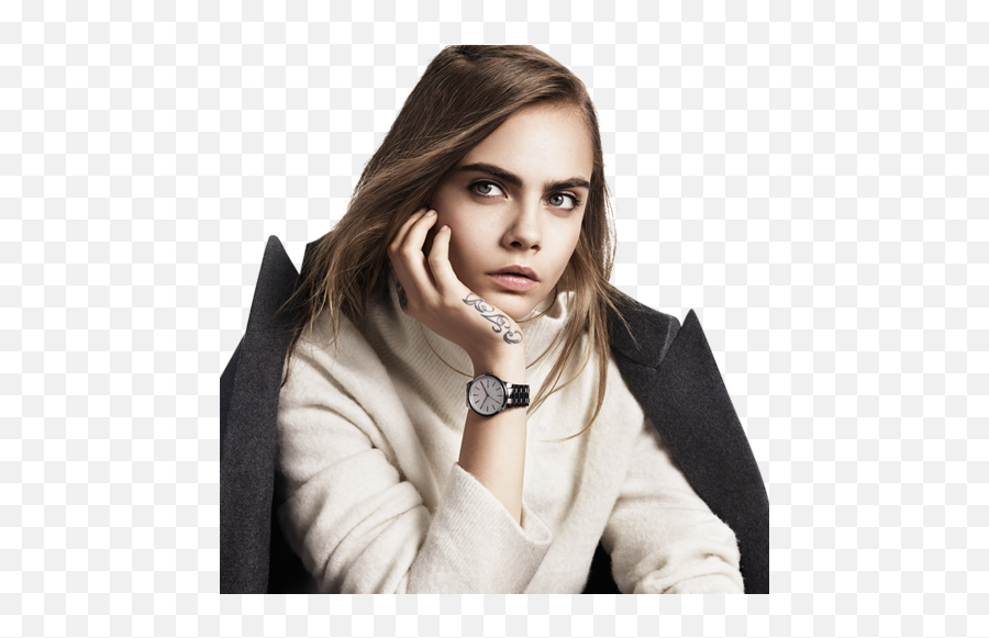 Download Cara Delevingne Model And - Cara Delevingne Dkny Watch Png,Cara Delevingne Png