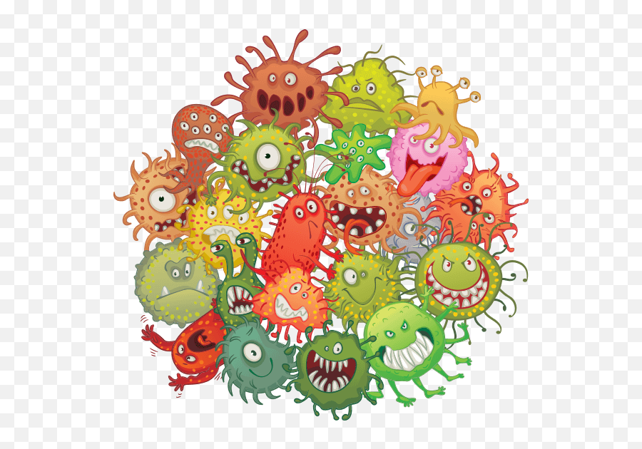 Clipart Transparent Germ - Bacteria Cartoon Png,Germs Png