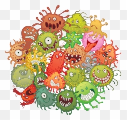 Clipart Transparent Germ - Bacteria Cartoon Png,Germs Png