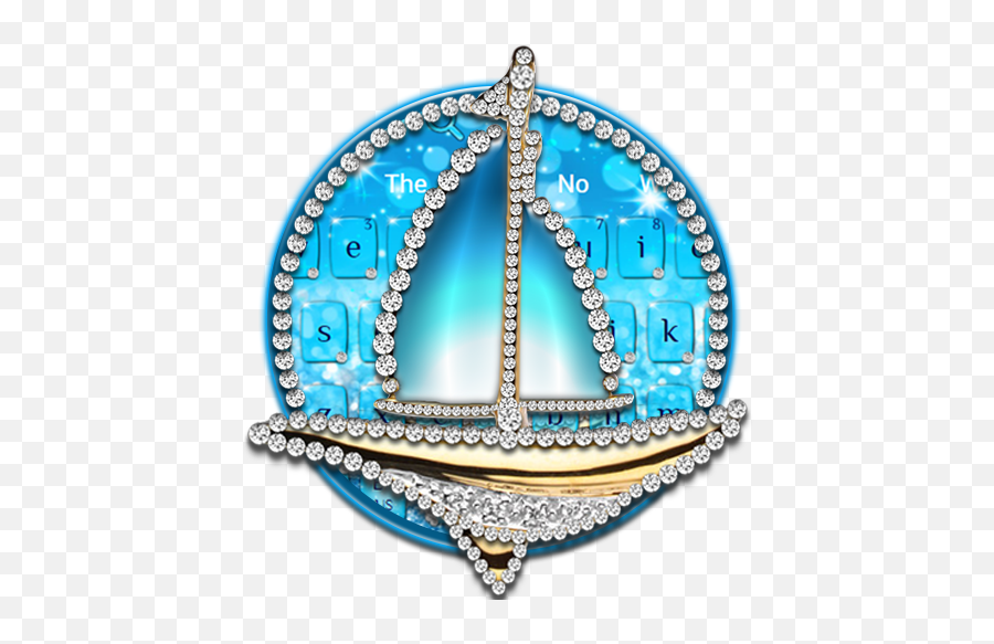 Amazoncom Blue Glitter Diamond Sailing Keyboard Theme Png