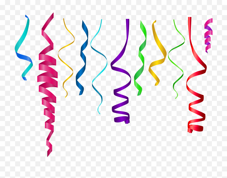 Streamer Png Transparent Images - Birthday Ribbon Png,Streamers Png