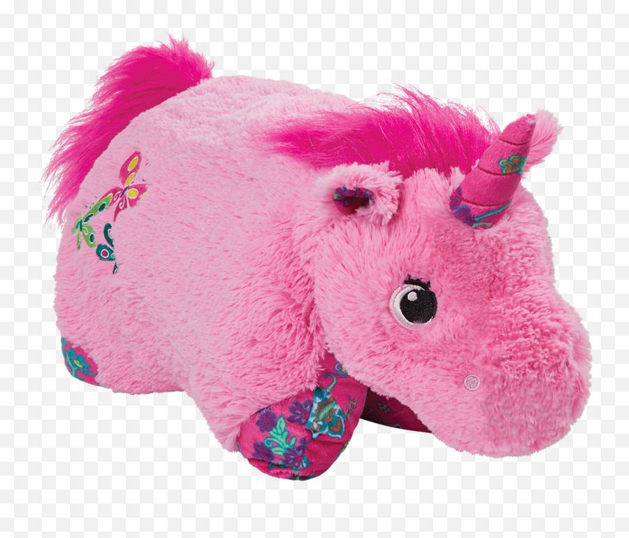 Pink Unicorn Stuffed Animal Plush Toy - Pillow Pet Unicorn Pink Png,Stuffed Animal Png
