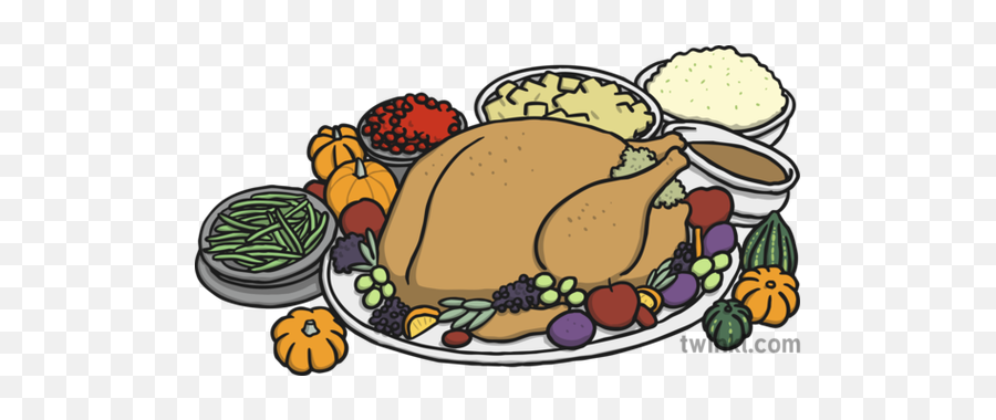 Thanksgiving Dinner Ilustración - Twinkl Clip Art Png,Thanksgiving Dinner Png
