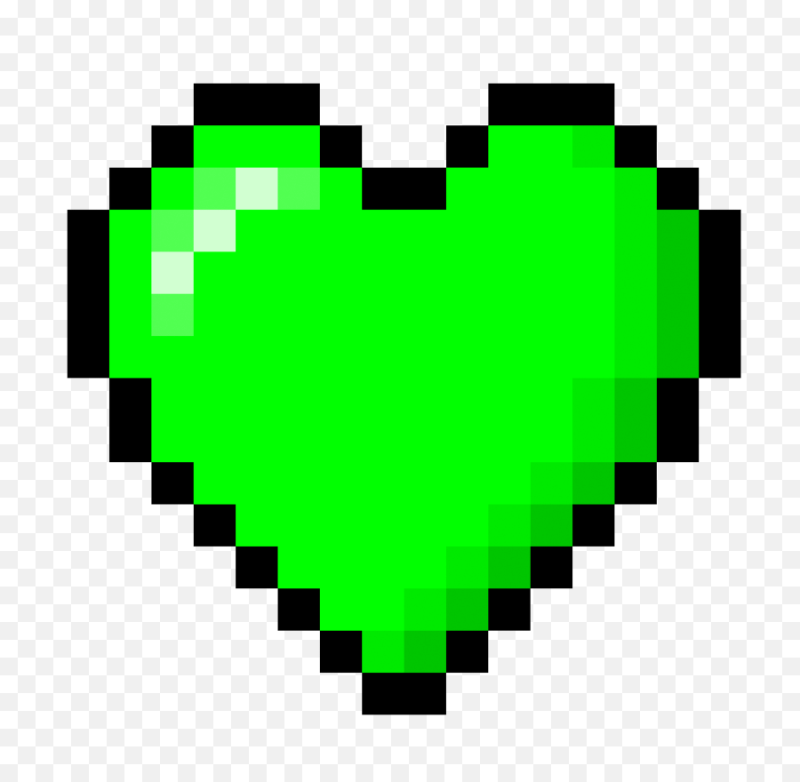 Download 8 Bit Heart Green - Heart 8 Bit Png,Green Heart Png