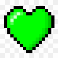 Download 8 Bit Heart Green - Png
