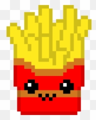 Fries Pixel Art Transparent Png - Minecraft Emoji