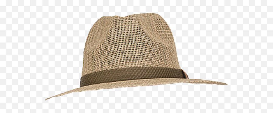 Shaped Burlap Tabacco Brown Hat - Fedora Png,Safari Hat Png
