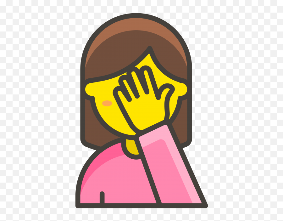 Woman Facepalming Emoji - Emoji Mujer Cara Svg Clipart Facepalm Emoji Png Woman,Facepalm Emoji Png