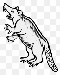 Beaver - Traceable Heraldic Art Clip Art Png,Beaver Png