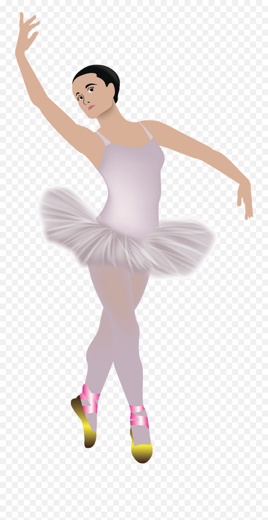 Pink Tutu Wearing Ballerina Clipart Free Download - Ballet Png,Ballerina Shoes Png