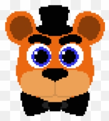 Freddy Fazbear No Shading Pixel Art Maker - Dot Png,Freddy Fazbear Png