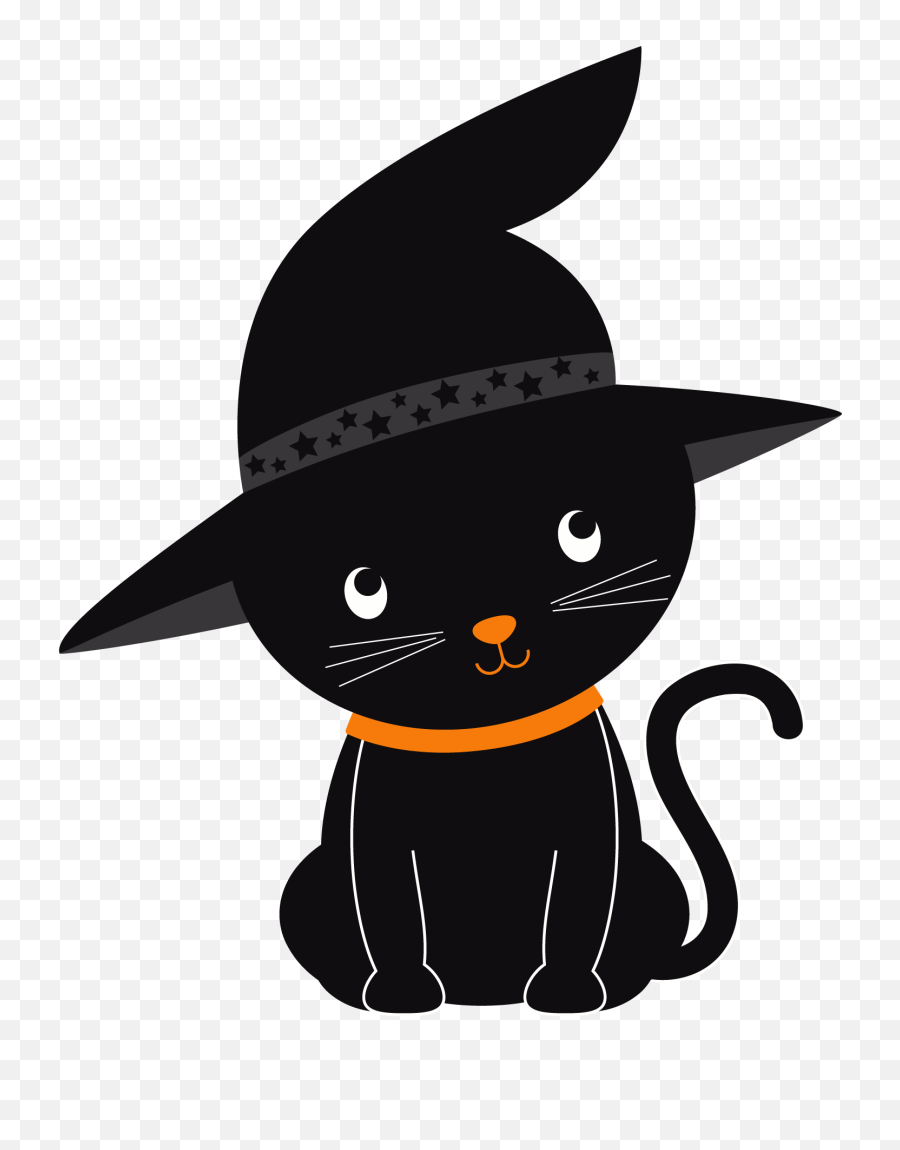 Download Halloween Png Image - Cute Halloween Cat Cute Halloween Black Cat Clipart,Cat Clipart Transparent