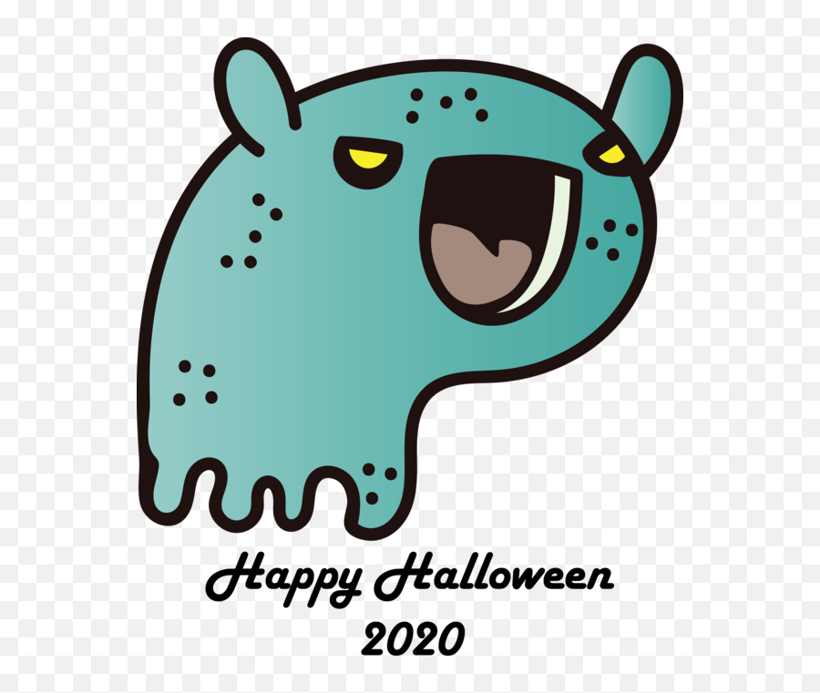Snout Cartoon Green For Happy Halloween - Halloween 2020 Transparent Png,Halloween Pngs