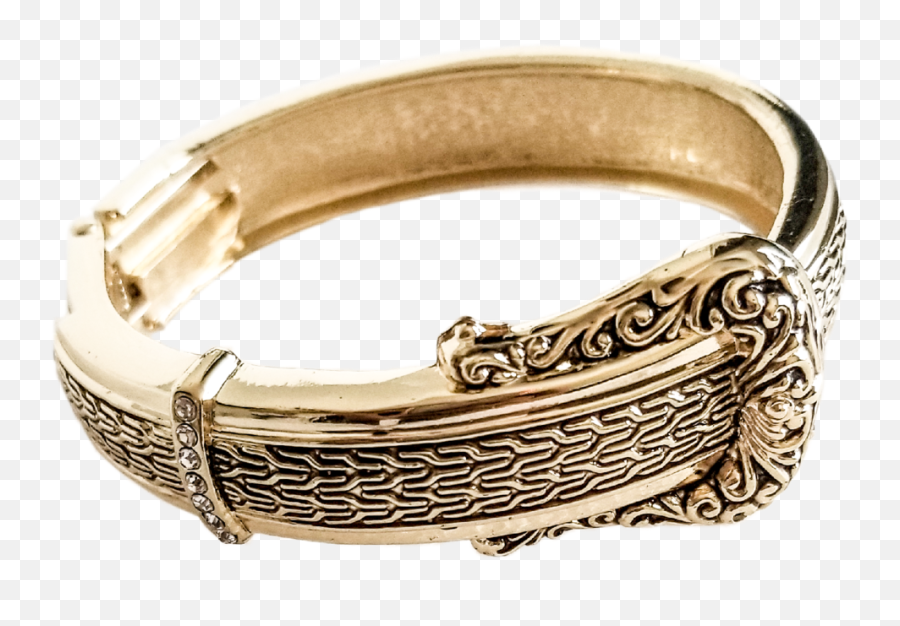 Vintage Excalibur Rolled Gold Belt Buckle Bangle - Bangle Solid Png,Buckle Png