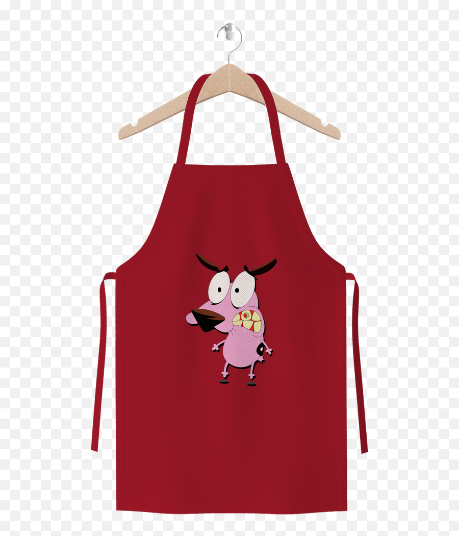 Download Hd Courage The Cowardly Dog Premium Jersey Apron - Feliz Dia Del Padre Bbq Png,Courage The Cowardly Dog Transparent