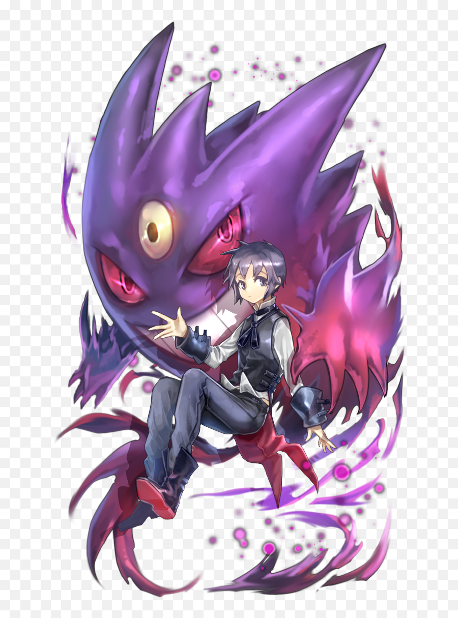 Drawn - Pokemon Trainer With A Gengar Png,Gengar Transparent