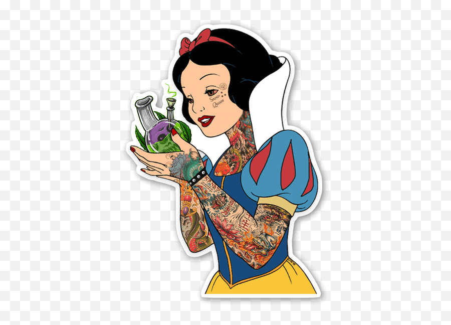 Snow Bong - Stickerapp Snow White Holding Apple Coloring Png,Bong Transparent Png