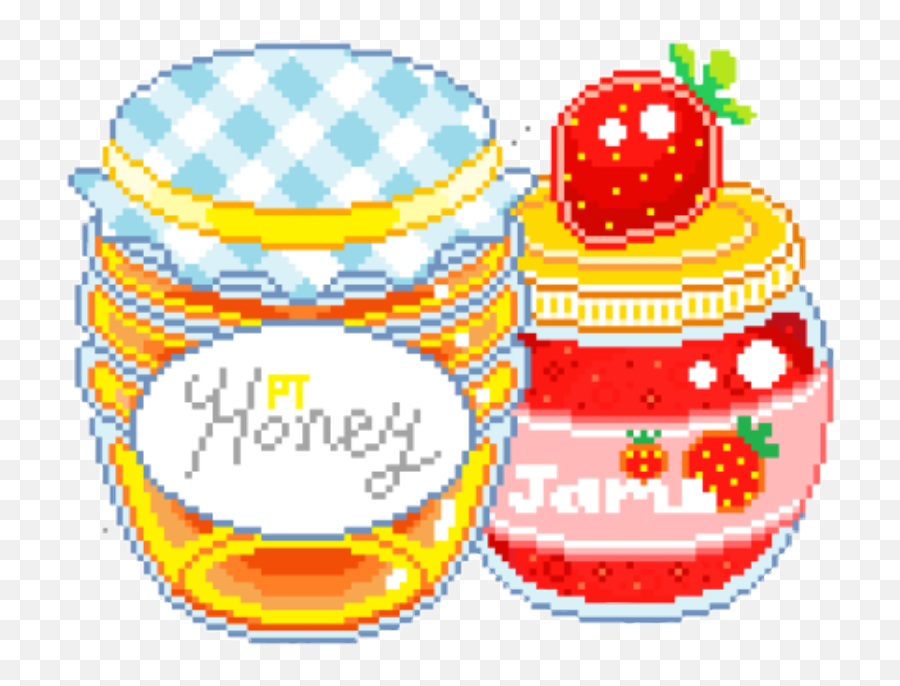Download Cute Pixel Pastel Sticker By Yuozukie - Honey Pixel Stickers Kawaii Png,Kawaii Pixel Png