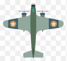 Transparent Png Svg Vector File - Propeller Airplane Top View