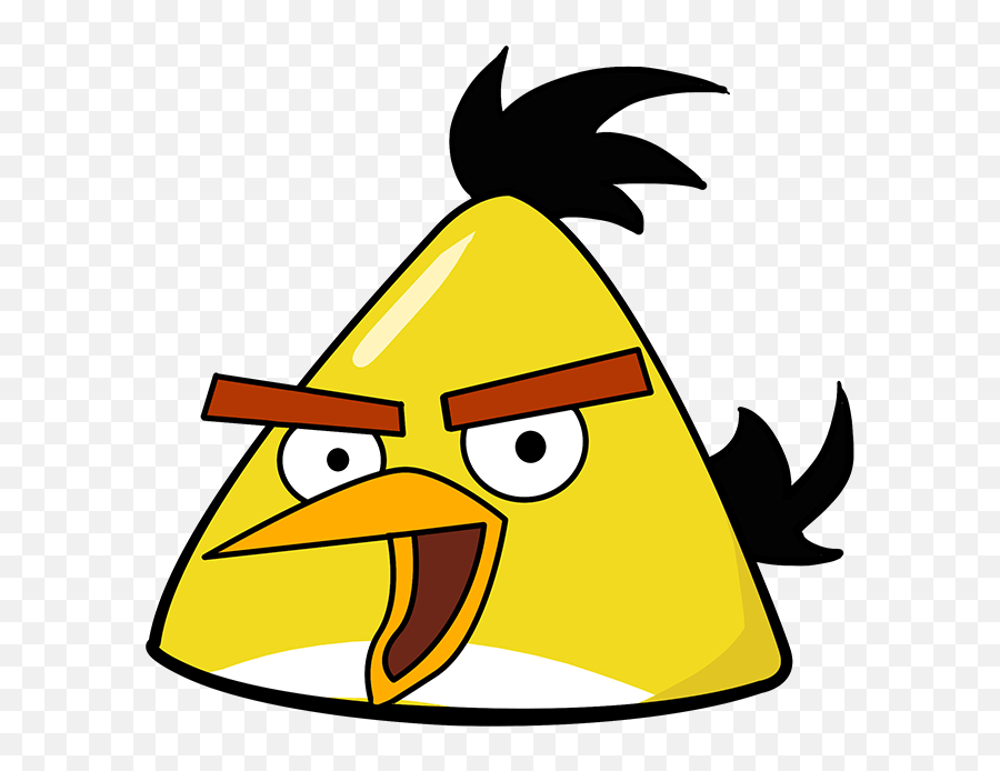 How To Draw The Yellow Angry Bird - Transparent Yellow Angry Bird Png,Angry Birds Desktop Icon