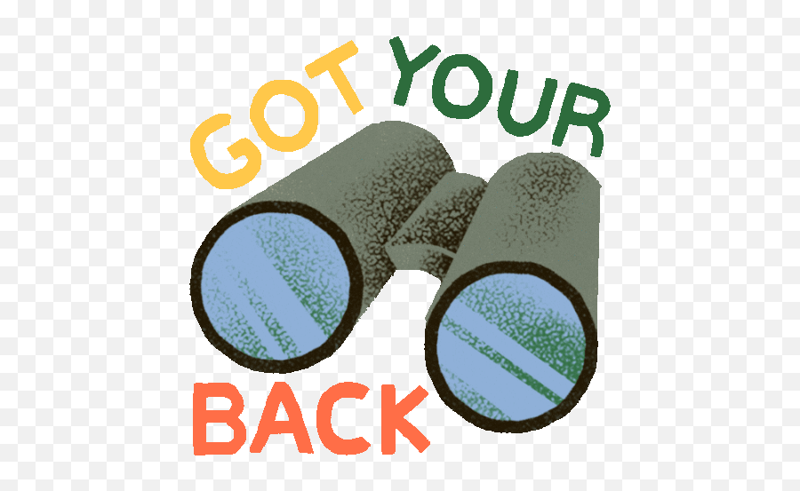 Binoculars And Says Got Your Back In English Gif - Leloon Binoculars Gotyourback Discover U0026 Share Gifs Dot Png,Binoculars Icon Transparent