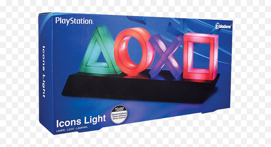 Lampa Led Playstation Icons Buttons Black Paladone - Pe Darwinmd Led Light Icon Playstation Png,Playstation Icon Lights