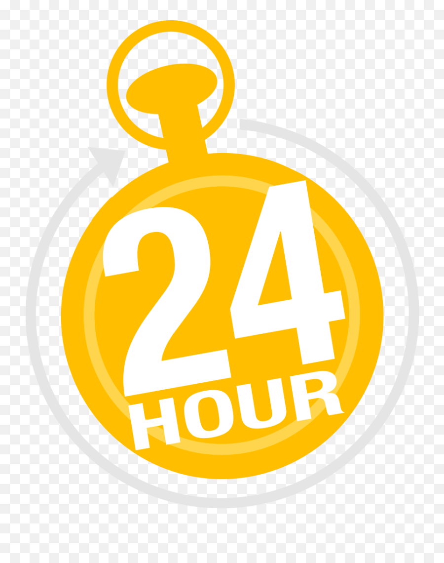 24 - Hour Gyms 24 Hours Yellow Icon Full Size Png Download 24 Hours Left Png,Hours Icon Png