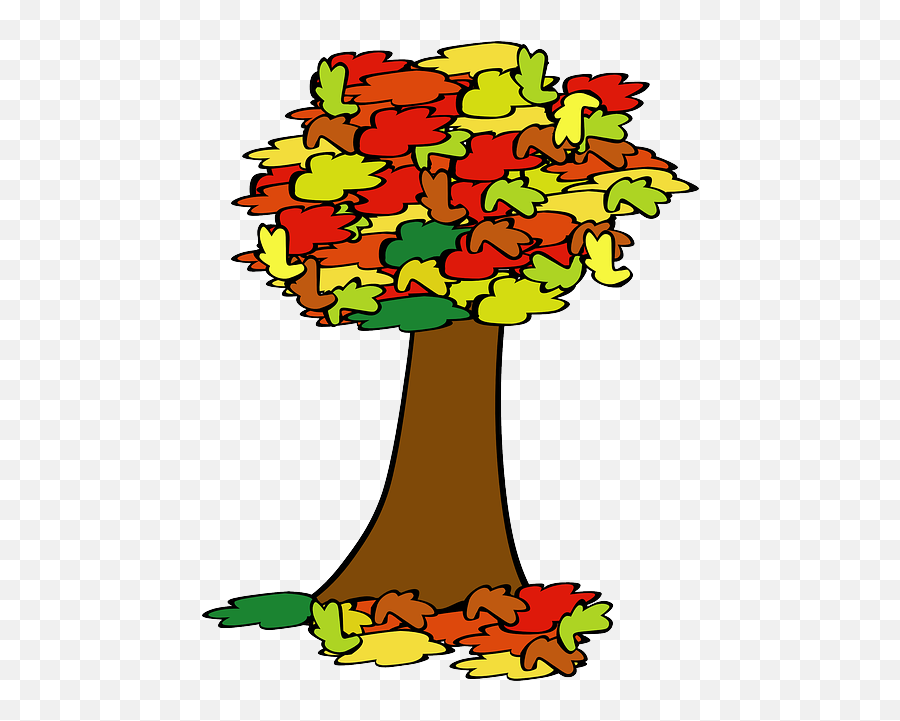 Coloured Acorn Cartoon Trees Plant Png Fall