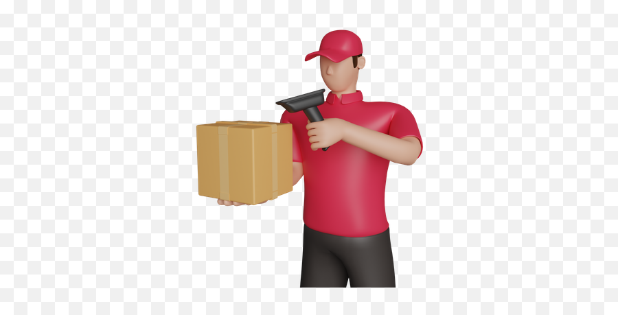 Delivery Man 3d Illustrations Designs Images Vectors Hd - 3d Human Delivery Png,Package Delivery Icon