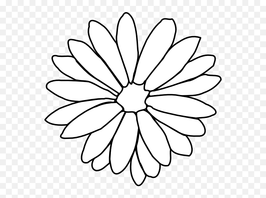 Daisy Png Svg Clip Art For Web - Download Clip Art Png White Flower Outline Png,Harley Quinn Icon Tumblr